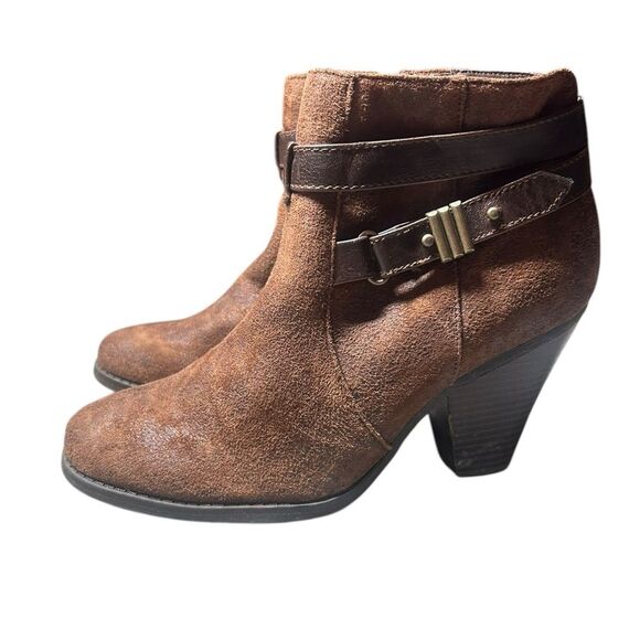 MADDEN GIRL Women’s Strappy Brown Bootie Size 8.5 (Sulley) Vegan Leather Boho - Picture 2 of 12